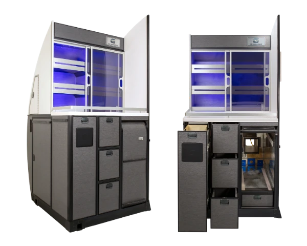 Aircraft interior cabin components